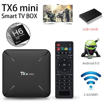 

TX6 Mini Smart TV Box Android 9.0 Tanix TX6 Allwinner H6 2GB 4K Media Player H.265 2.4G WiFi USB 3.0 Youtube Netflix Set top box