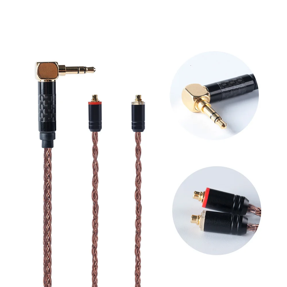 AK Yinyoo 16 основной импорт монокристаллической Медь кабель 2,5/3,5 мм балансный кабель с MMCX/2pin разъем для лампа указателя X6 плотным верхним