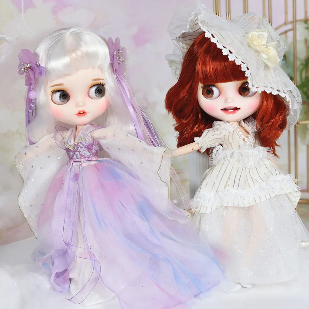 ICY Blyth кукла с нарядами Smilling ртом резные губы матовое лицо сустава тела 1/6 bjd, licca, pullip