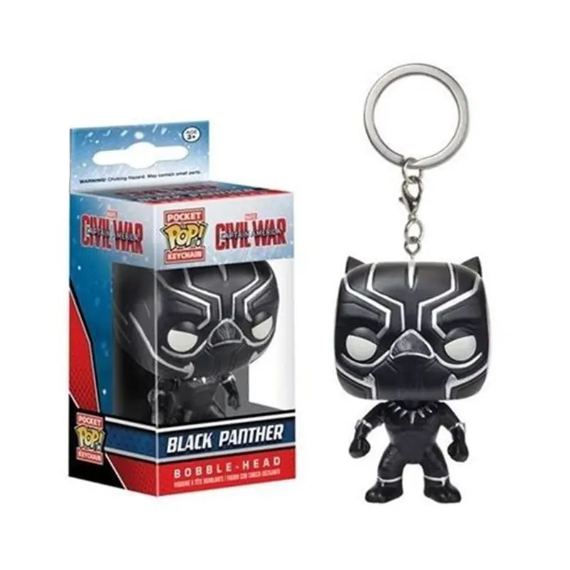 FUNKO POP мультфильм Карманный Брелок стежка Русалка Доктор Стрэндж стена-е Вуди Стэн фигурка ли игрушки для детей Рождественский подарок - Цвет: panther