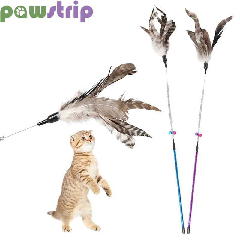 feather stick cat toy