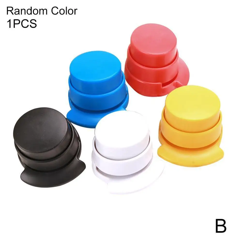 Solid color random Штапель без скоб степлер мини степлер без степлера бумага переплет Скрепка Пробивка офисные школьные канцелярские принадлежности Прямая поставка - Цвет: Solid color random