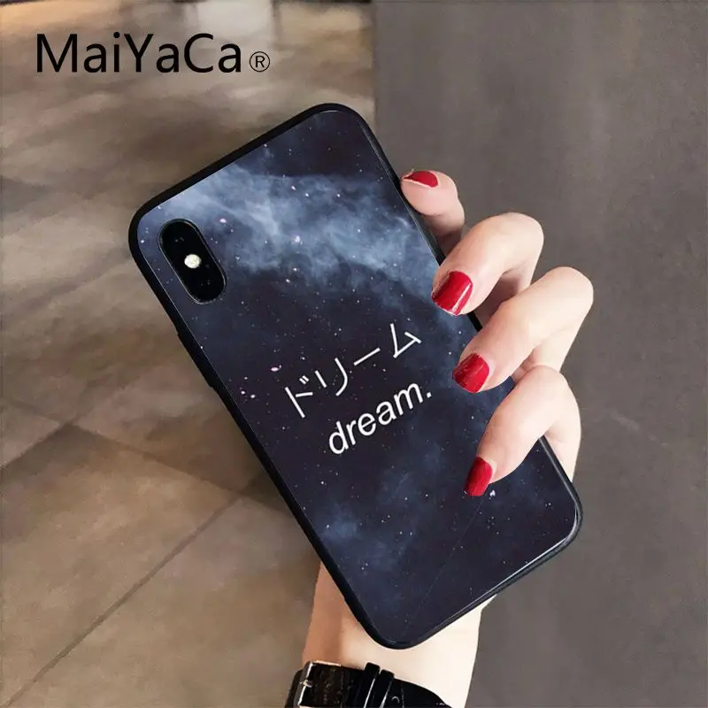 MaiYaCa японское аниме эстетическое текстовое письмо роскошный уникальный дизайн чехол для телефона iPhone 5 5Sx 6 7 7plus 8 8Plus X XS MAX XR
