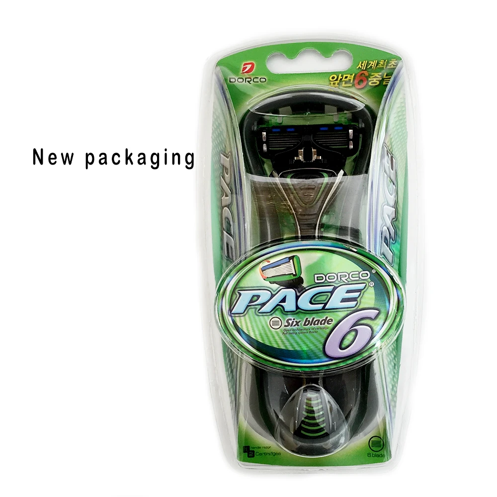 Корейские Оригинальные подлинные мужские безопасные бритвы Dorco Pace 6 слойные