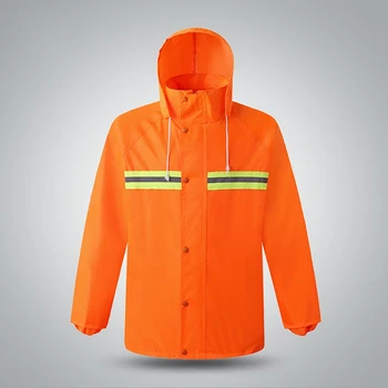 

2020Raincoat Reflective Rain Pants Suit Hooded Long Sleeve Jacket Pants Kit High Visibility Windproof Waterproof Traffic Car