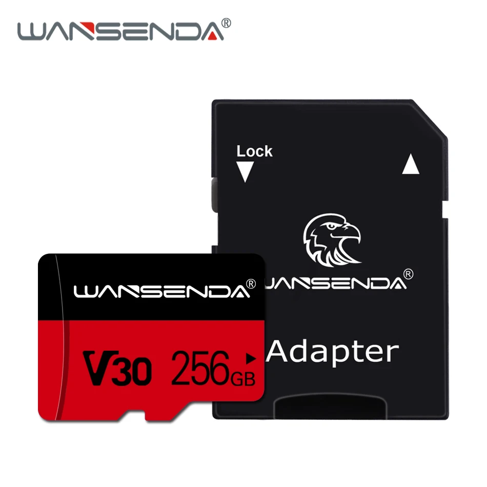 Оригинальная Micro-SD карта Wansenda 256 ГБ 128 Гб 64 ГБ 16 ГБ 8 ГБ 32 ГБ 4 ГБ карта памяти TF карта Бесплатный SD адаптер в розничной упаковке