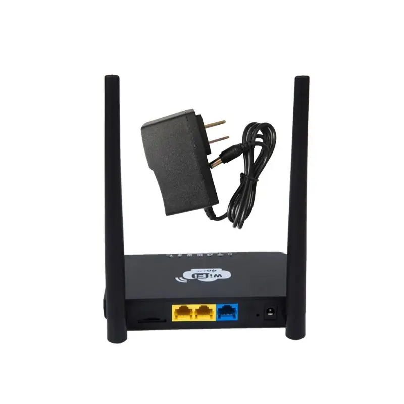 ЕС США беспроводной CPE 3g 4G Wifi маршрутизатор Портативный шлюз FDD LTE WCDMAGlobal разблокировка внешних антенн слот для sim-карты WAN/LAN порт - Цвет: Черный