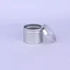 60ml Round Metal Aluminum Tin Containers Jars Cans With Window Screw Top Cans Cosmetic Sample Containers Candle Travel Tins Jars 5
