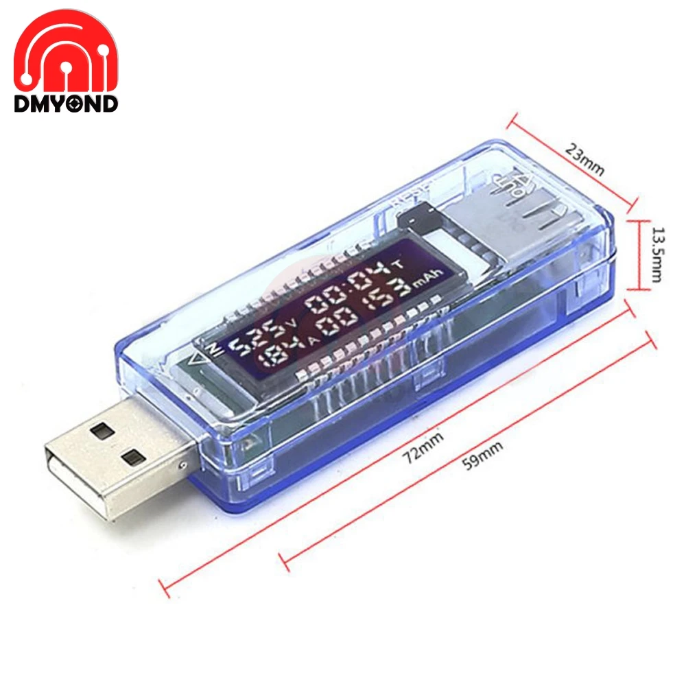 USB ЖК дисплей тестер текущего напряжения ёмкости фотометра батареи Вольтметр