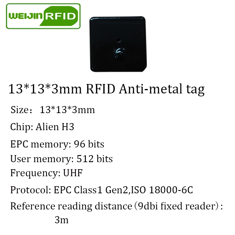 Антиметаллическая метка UHF RFID 915mzh 868 МГц Alien H3 50 шт. бесплатная доставка