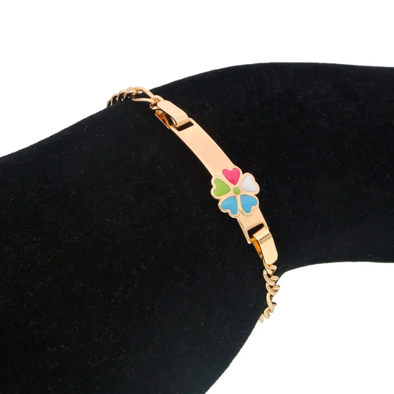 

Cute Rainbow Kids Bracelets Baby Armband Gold Children Bracelet Bebe Pulceras Mga Bata Bracciali Bebek Bileklik Dzieci B0929