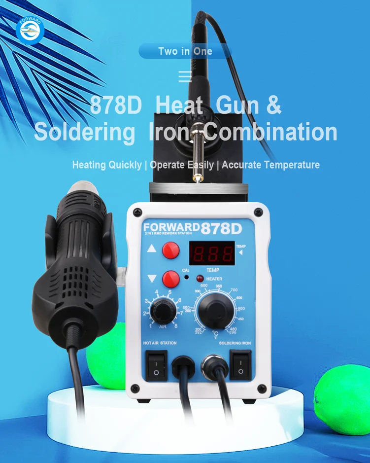 878D BGA SMD паяльная станция 700 Вт с цифровым дисплеем для ремонта