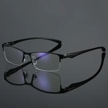 

2020 New Metal Frame Reading Glasses Men Half-frame Business Eyewear Double-light Presbyopic Eyewear Anti Blue Light Glasses