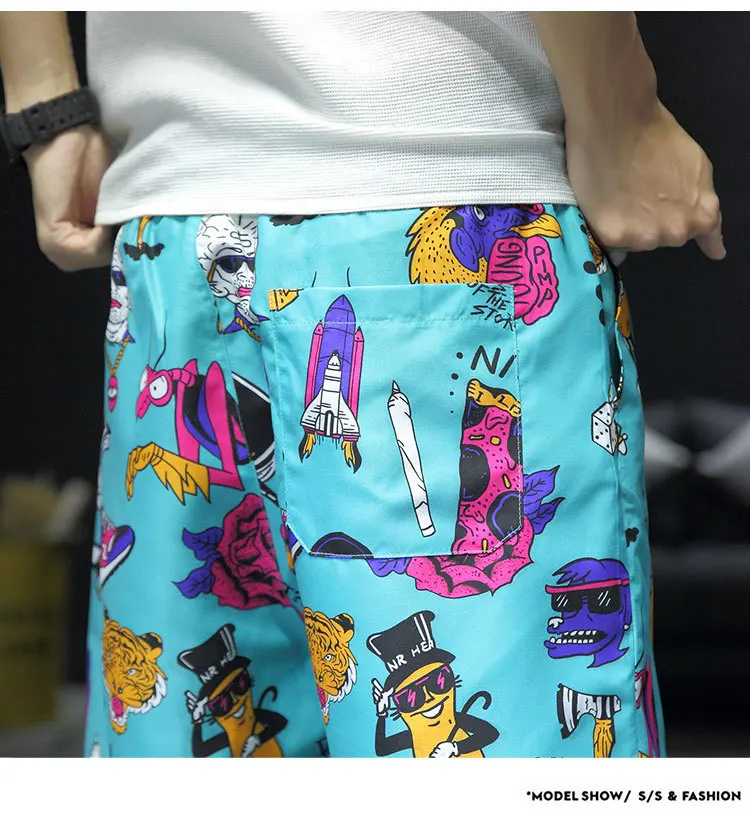 Stijlen Boardshort Losse Trekkoord Zomer Mannen En Vrouwen пляжные шорты для будущих мам Gedrukt нитка/переработка отходов Мужские Шорты для купания Рубашки домашние Korte Homme
