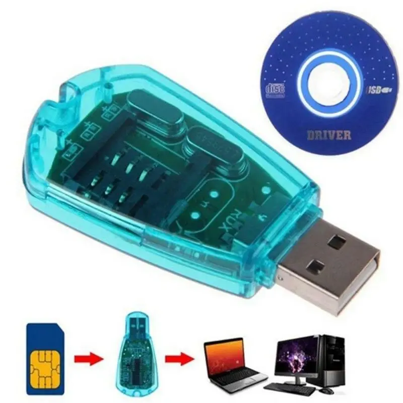 Горячий Портативный USB сим карта ридер писатель GSM CDMA WCDMA копия - Цена: 207,81 руб.