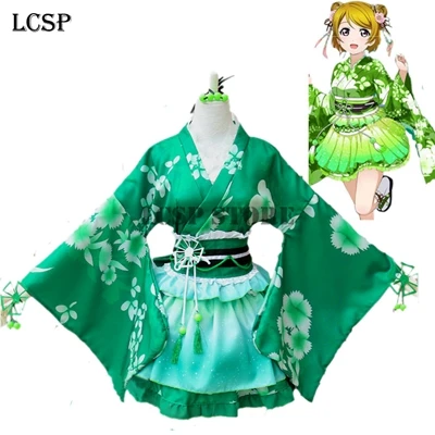 Hanayo Koizum LCSP LoveLive! Нико Ядзава юката Awaken японский костюм для косплея Аниме Любовь live кимоно Униформа полный комплект одежды - Цвет: Hanayo Koizum