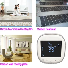 Wifi Сенсорный Термостат Программируемый Регулятор температуры Электрический терморегулятор отопления работает с Alexa Google Home 16a