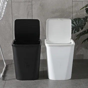 

Creative Simple Waste Bin Press Open Wide Open Trash Can Bathroom Corner Gap Dustbin Home Recycling Bin Plastic Storage Bucket