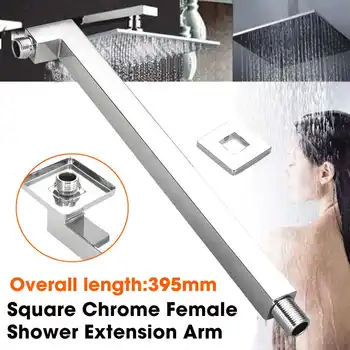 

40cm Wall Mounted Square Shower Extension Arm For Rainfall Shower Head Shower Arms Bathroom Tools Accessories
