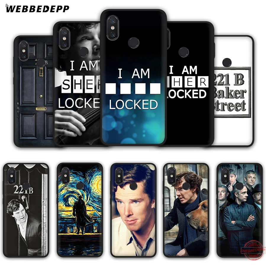 

WEBBEDEPP 221B I am Sherlock Holmes Soft Case for Xiaomi Mi Max 3 A3 9T Pro CC9 CC9E Redmi 7A K20 Pro Cover