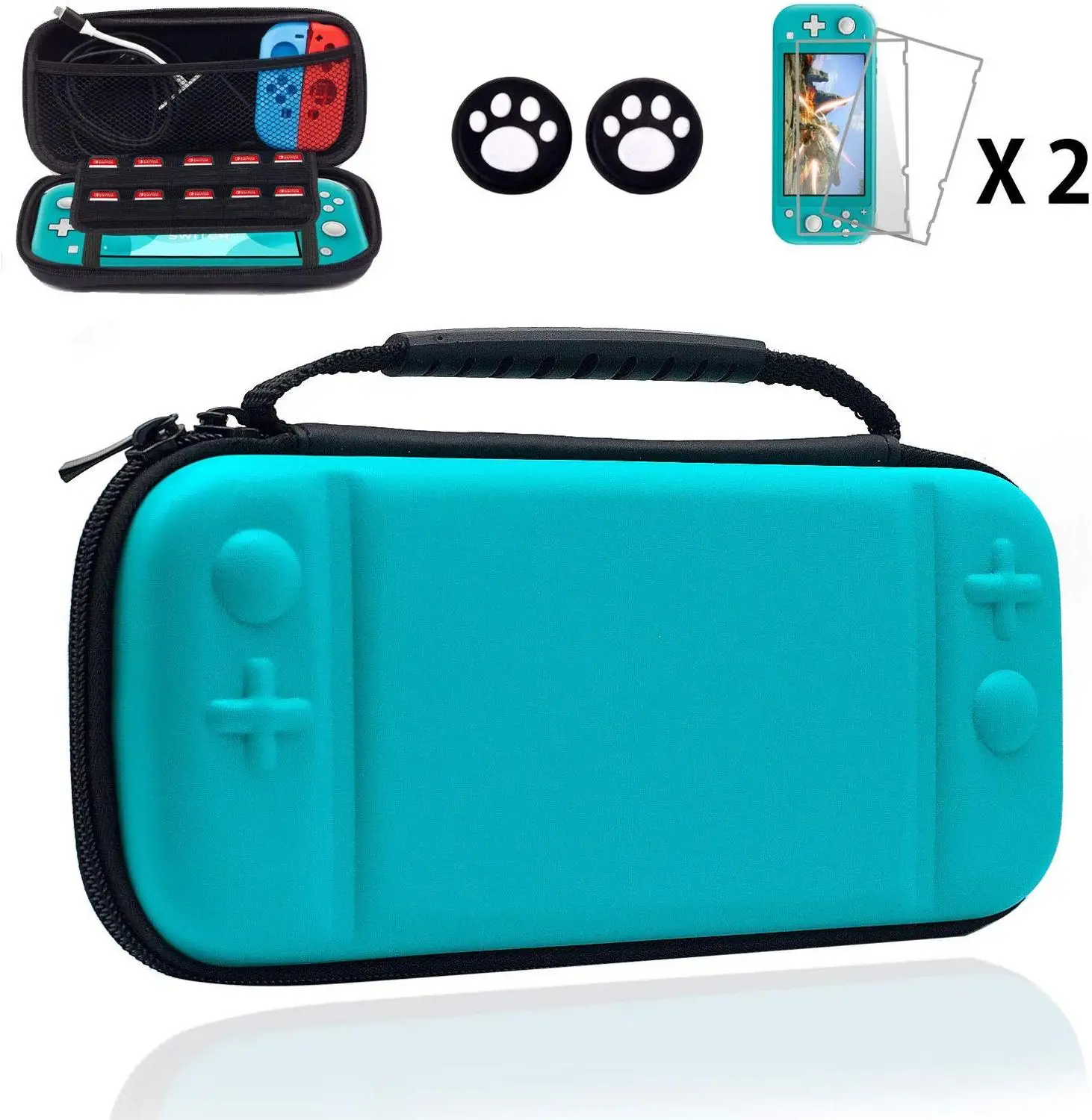 Мини-чехол защитный чехол для nintendo Switch Lite защитный жесткий портативный дорожный Чехол консоль и аксессуары - Цвет: P 1