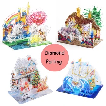 

DIY 5D Special Shaped Diamond Painting 3D Three-dimensional Puzzle picture Cross Stitch Kits Crystal Rhinestone Arts Home Decor