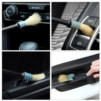 

5 Pcs Car Detailing Fine Brush Set Automotive for Cleaning Wheels Interior Exterior Leather Air Vents Emblems Outlet Dropship