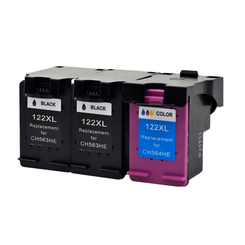 1SET 1BK 3PCS Чернильный картридж для 122 XL HP122 HP122XL 122XL Envy 114 120 Offcejit 4630 4634 4620 2630 струйный принтер - Цвет: 1SET 1BK 3PCS