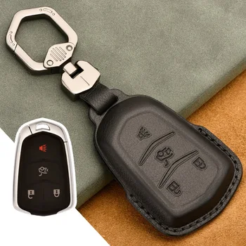 

1pcs Genuine Leather Car Remote Key Cover key Case For Cadillac VT6 XT5 XTS ATSL ATS SRX XT4 Protective Bag
