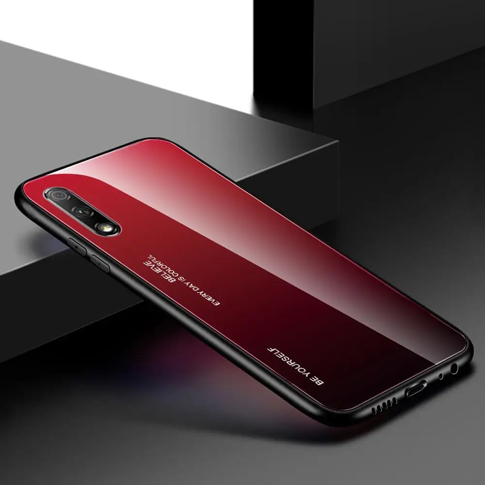 Градиентный стеклянный чехол для телефона huawei P30 P20 Honor 20 9X Pro 10 9 Lite 10i 20i P Smart Plus Nova 5i Aurora Задняя стеклянная крышка