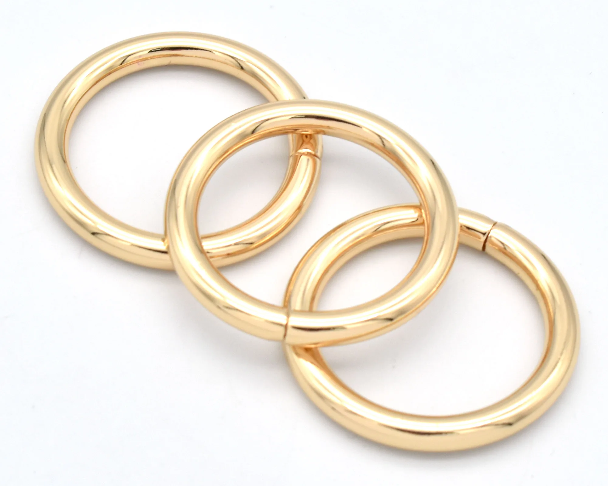 

32mm Light Gold O Rings Metal Round Loops Dog Collar Supplies Strap Handbag Purse Bag Buckles Leather Craft Hardware