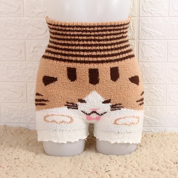 

Soft high waist thermal shorts parents and children adult menstrual period under half of the pile coral double thickness duan