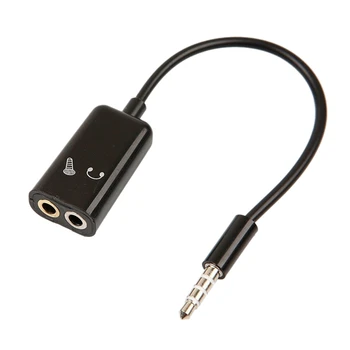 

3.5mm Stereo Audio Splitter Male to Headphone Headset + Microphone Adapter couples turn wiring harness connector
