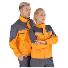 Рабочая одежда для мужчин и женщин, сварочный аппарат, ремонт, большой размер, спецодежда, сшитая защитная Рабочая куртка, чистящая униформа