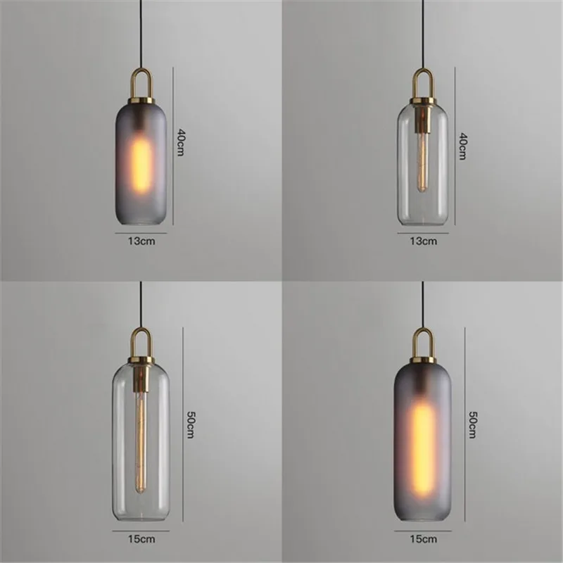 Лофт современный подвесной светильник прозрачный серый стеклянный шар подвесной светильник кухонный светильник закрепленный для столовой гостиной светильник