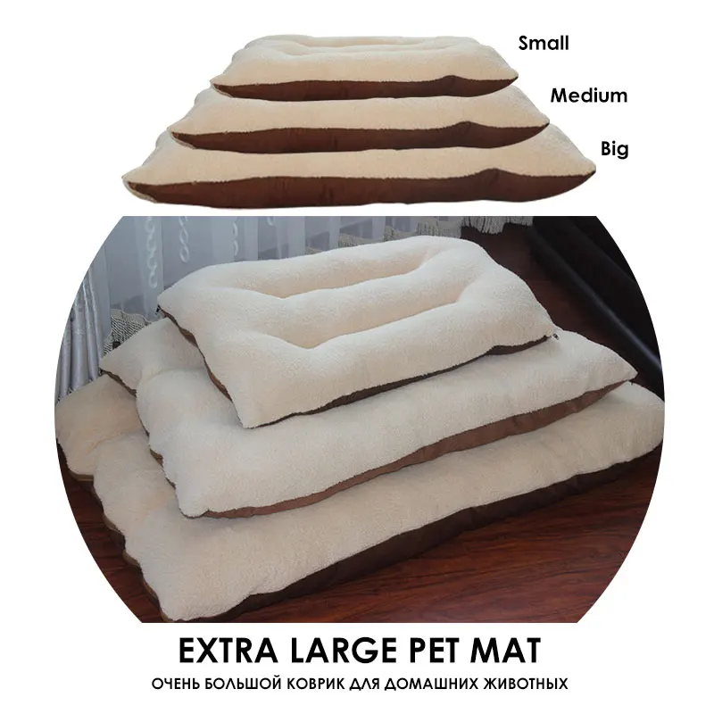 

Warm Dog Cushion Kennel For Small Medium Large Dogs Thicken Blanket Mat Soft Fall Winter Mat Big Dog Bed Warming Pet House L-XXL
