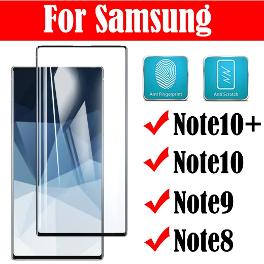 Защитное стекло для samsung galaxy note 10 пленка закаленное стекло sansun gaxaly galax not 8 9 10pro Защитная пленка для экрана note8 tremp 3d