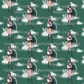 

Anime cosplay Sailor Moon Keychain Jupiter Venus Mercury Cloth Fabric Painting Printed Sheets Handmade Arts Crafts Material DIY