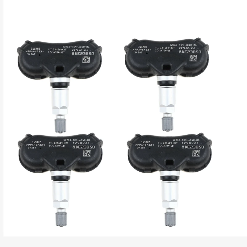

4Pcs TPMS Tire Pressure Monitor Sensor for Acura Honda Civic CR-Z elementsss Feidu Odyssey 42753-TK4-A010