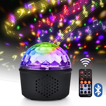 

9 Color Bluetooth Speaker Disco Ball Mini Music Audio Wireless DMX Stage Light Club Portable Party Loud DJ Controller Projector