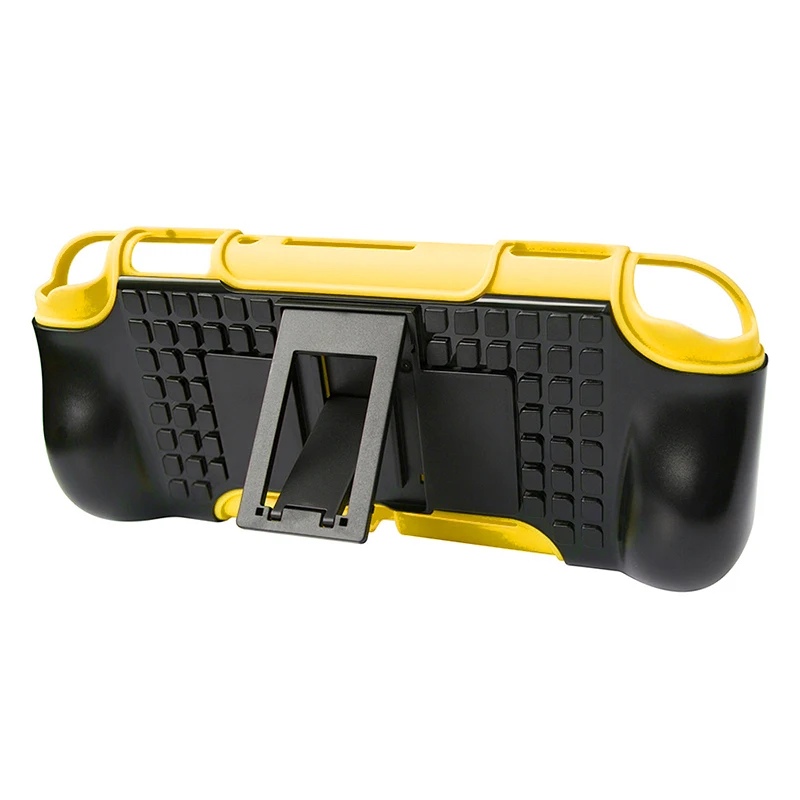 

2 in 1 Portable Hard Silica gel Protective Case Shell Back Cover with 2 Card Holders and Stand Base for Nintendo Switch Lite Con