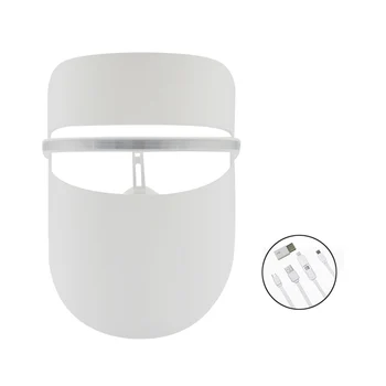 

Led Facial Mask 3 Color Light Face Mask Anti Acne Therapy Instrument For Skin Rejuvenation Wrinkle Beauty Treatment Tool