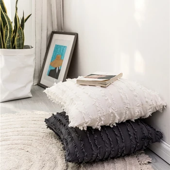 

New Tassels Sofa Cushion Cover Floral Square Pillowcase Pillow Cover 45x45cm Home Decorations Sofa Pillow Case Home Decorations