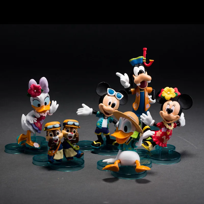 Disney Mickey Figure Doll Mickey Mouse Minnie Donald Duck Daisy Duck Cartoon Collection Figure Toy Cute Mickey Toy Set for Kids