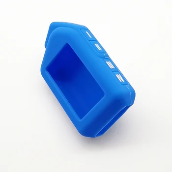 

New Styles Silicone Auto Key Case For Sher-khan Mobicar A Mobicar B Russian Version Two Way LCD Remote Car Alarm Fob Cover