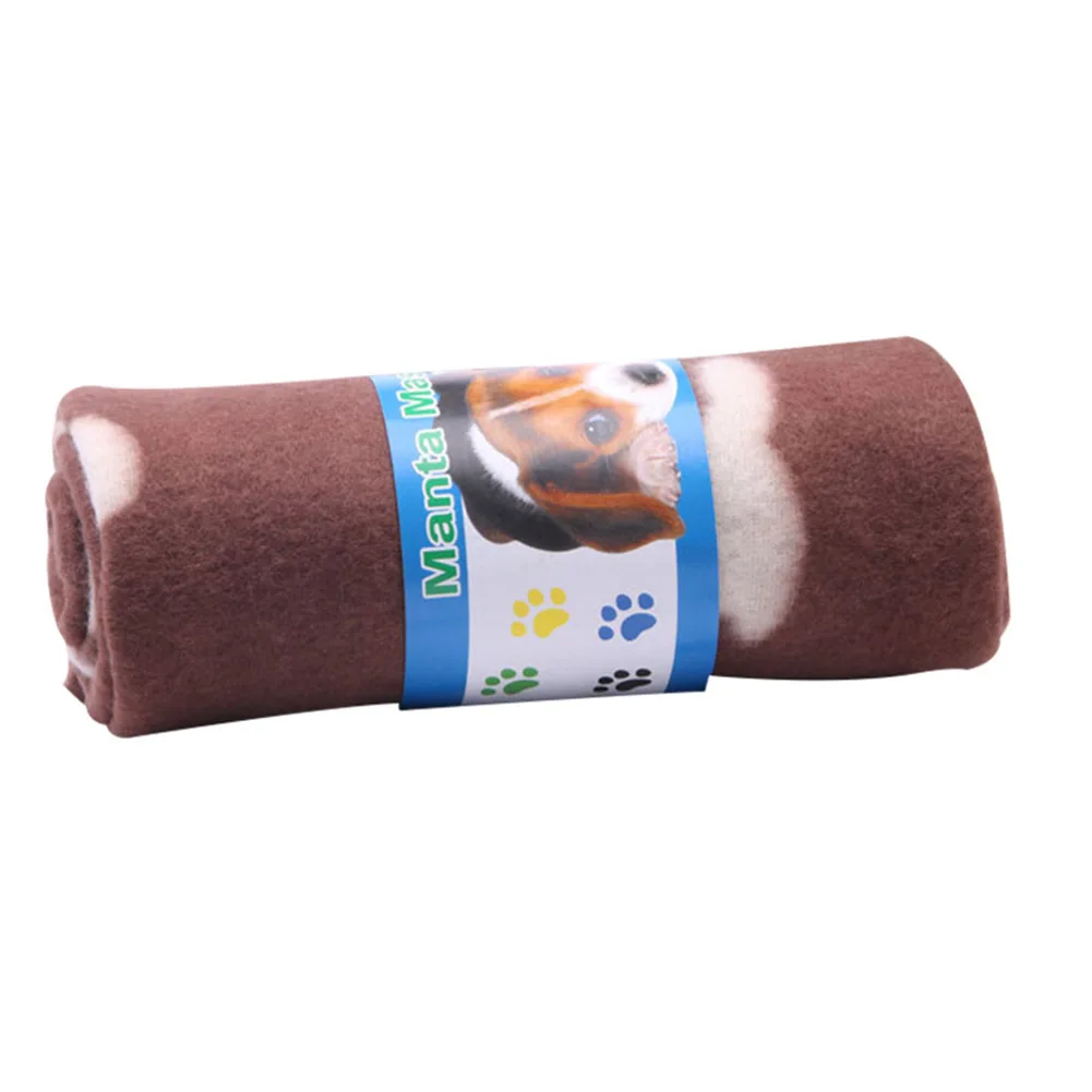 Coffee Новое домашнее животное собака кошка двухстороннее теплое мягкое одеяло s коврик для сна покрывало лапа печати одеяло - Цвет: Coffee