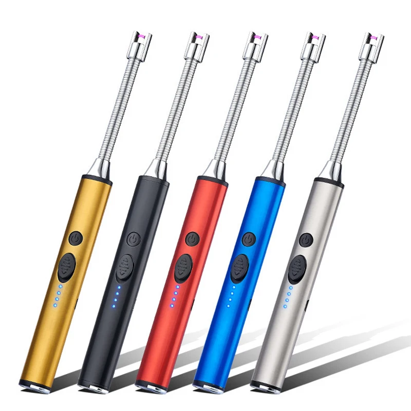 Electronic Candle Lighter USB Rechargeable Windproof Arc with Power Display for Kitchen Stove BBQ Camping | Дом и сад