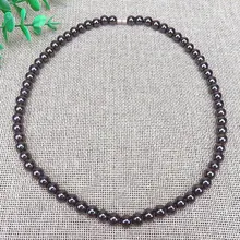 6/8 мм Магнитные гранулы гематита Цепочки и ожерелья s Винтаж круглая черная бусина здравоохранения Цепочки и ожерелья Колье-чокер для Для женщин Для мужчин Вес потери