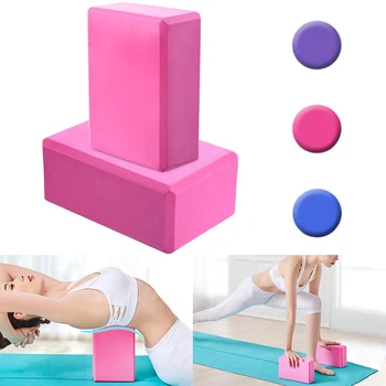 

1 Pair Yoga Blocks EVA Foam Brick 3x6x9 Inch Comfy Soft Non-Slip for Exercise Pilates Fitness SMN88