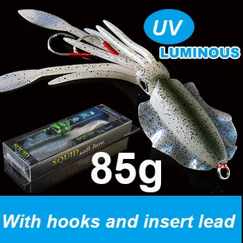 20cm85g SUNMILE Рыбалка мягкие приманки 20 г/60 г/80 г/100 г/120 г/150 г 15cmm/20 см Световой/УФ-приманок рыболовных приманок для рыбалки в море воблер - Цвет: 20cm85g